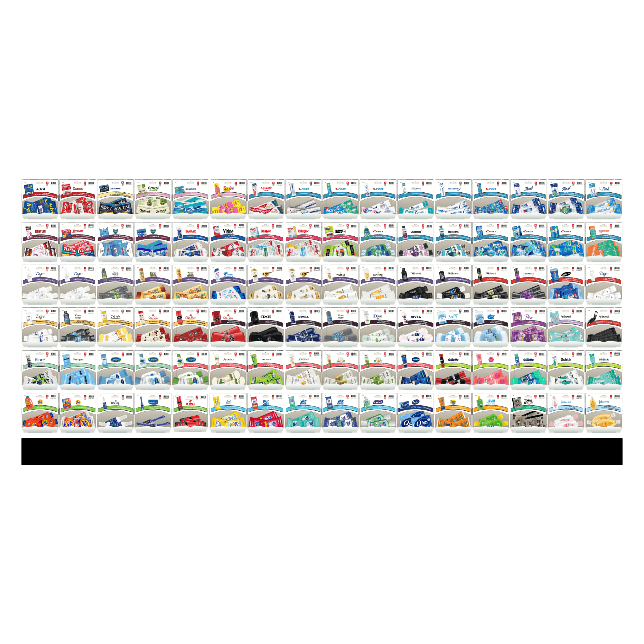 The Power Section — 8 ft Gravity Pack section rendering with 96 SKUs.